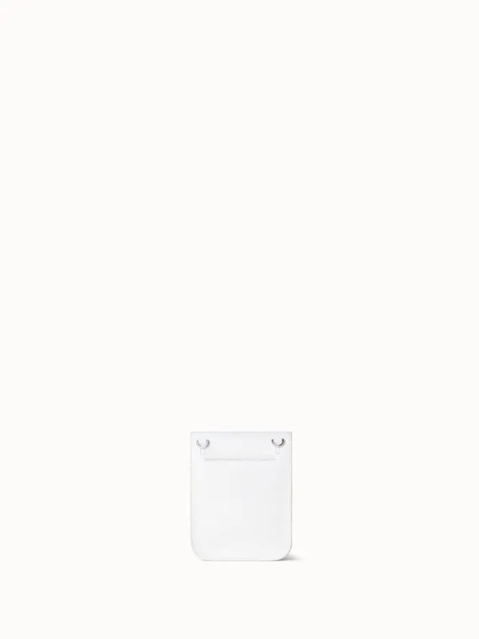 Mini Anouk Messenger Bag In Cervocalf Leather White Women Akris Mini Bags