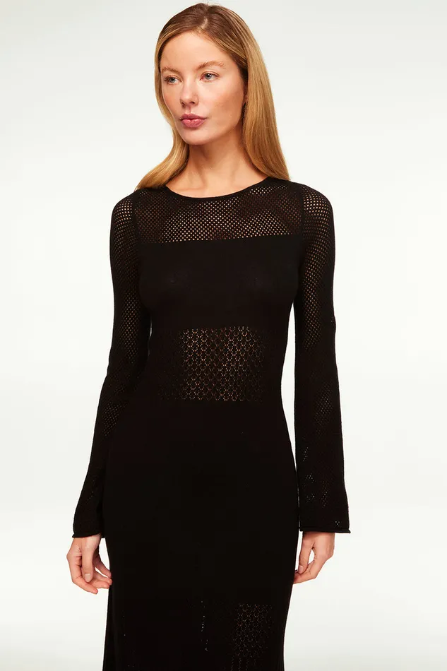 Misa Los Angeles Anu Dress Black Lead Women Knits