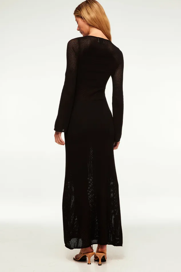 Misa Los Angeles Anu Dress Black Lead Women Knits