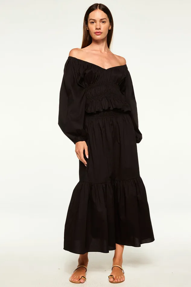Misa Los Angeles Halia Top Black Women Tops