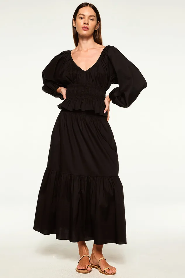 Misa Los Angeles Halia Top Black Women Tops