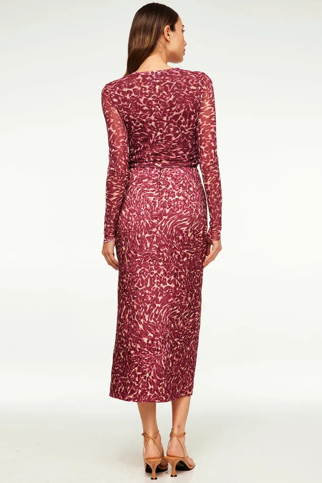 Misa Los Angeles Ivan Skirt Fauna Abstract Women Matching Sets