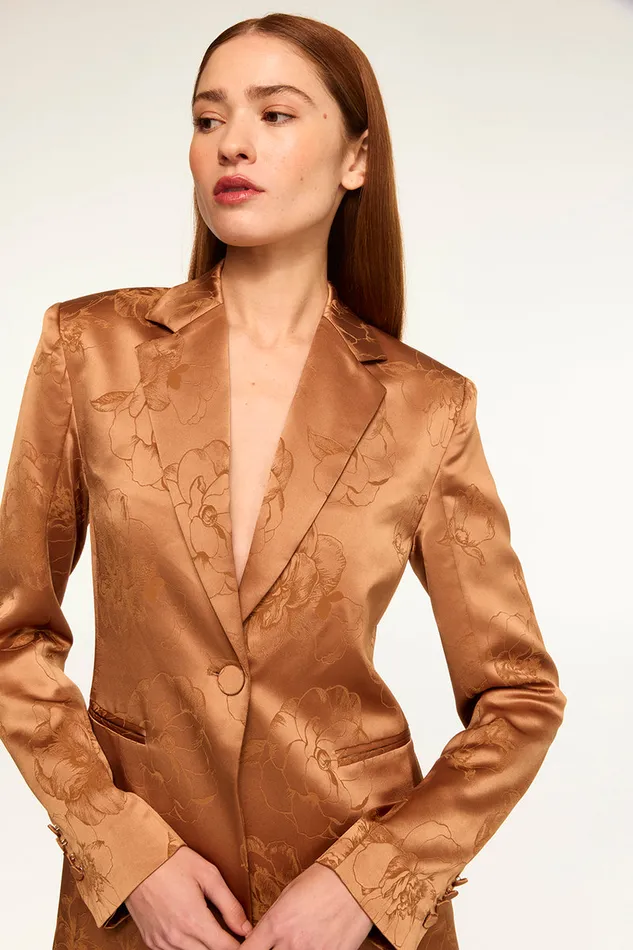 Misa Los Angeles Lauren Blazer Straw Jacquard Women Matching Sets