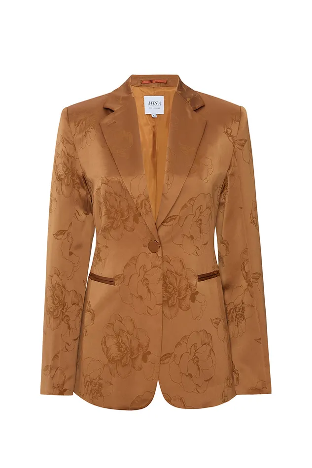 Misa Los Angeles Lauren Blazer Straw Jacquard Women Matching Sets