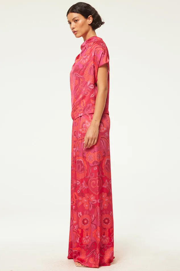 Misa Los Angeles Lemor Pant Flora Corsica Fuchsia Women Pants