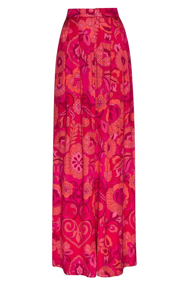Misa Los Angeles Lemor Pant Flora Corsica Fuchsia Women Pants