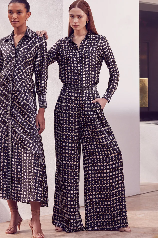 Misa Los Angeles Lemor Pant Go West Geo Mix Women Matching Sets