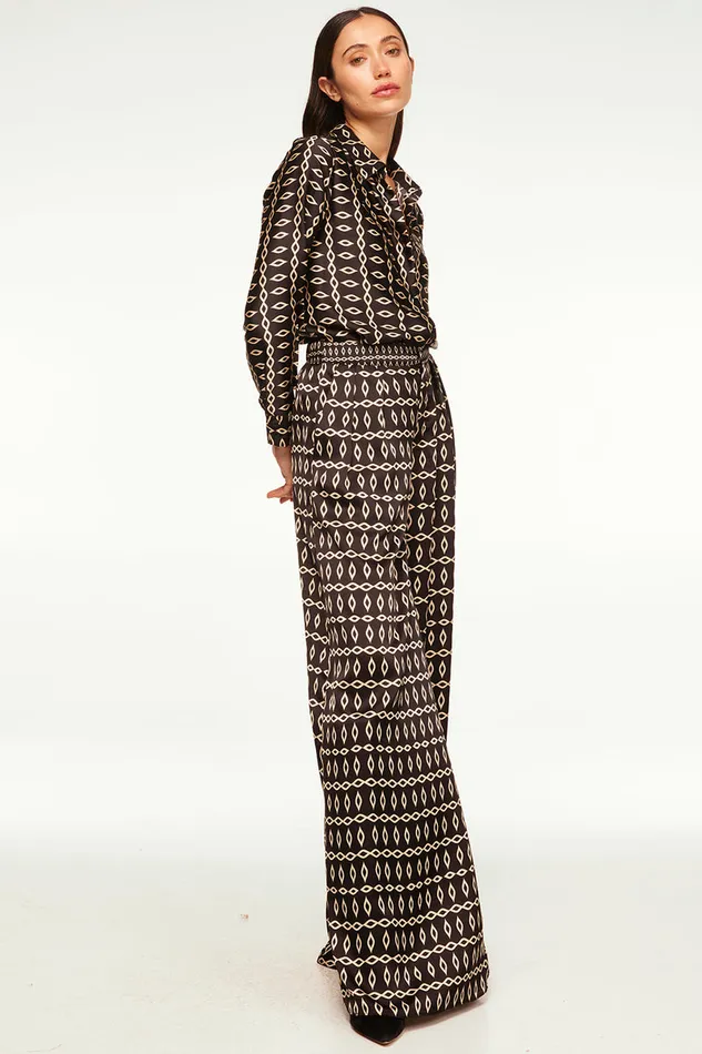 Misa Los Angeles Lemor Pant Go West Geo Mix Women Matching Sets
