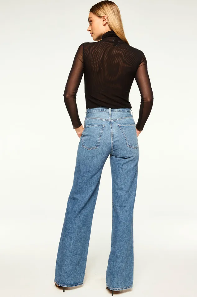 Misa Los Angeles Nadja Mesh Top Black Women Tops