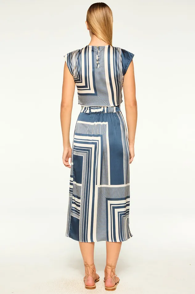 Misa Los Angeles Nilla Skirt Linear Geo Women Skirts and Shorts