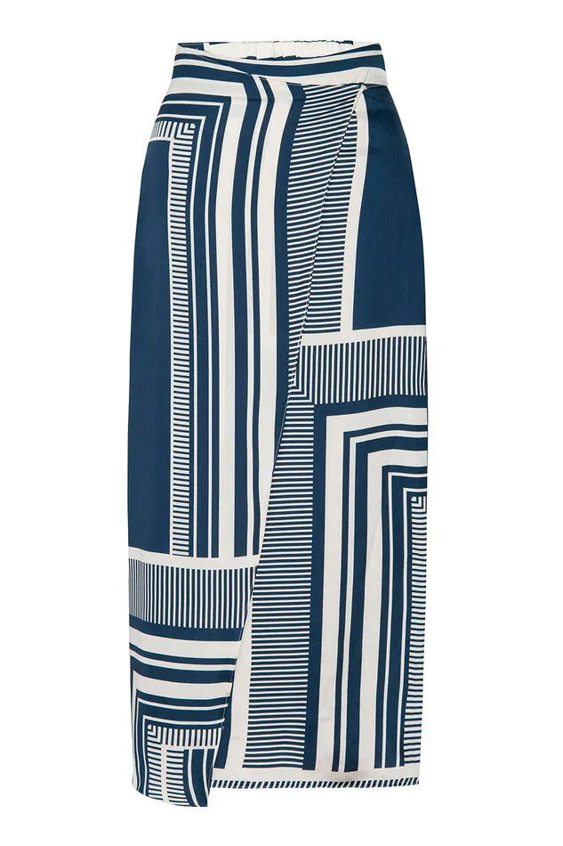 Misa Los Angeles Nilla Skirt Linear Geo Women Skirts and Shorts