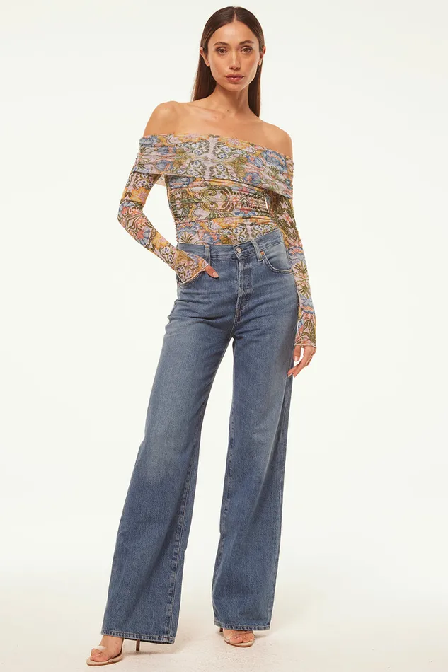 Misa Los Angeles Orella Bodysuit Dolce Vita Kaleidoscope Women Tops
