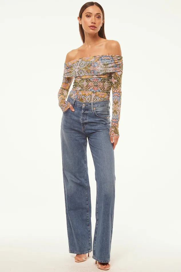 Misa Los Angeles Orella Bodysuit Dolce Vita Kaleidoscope Women Tops