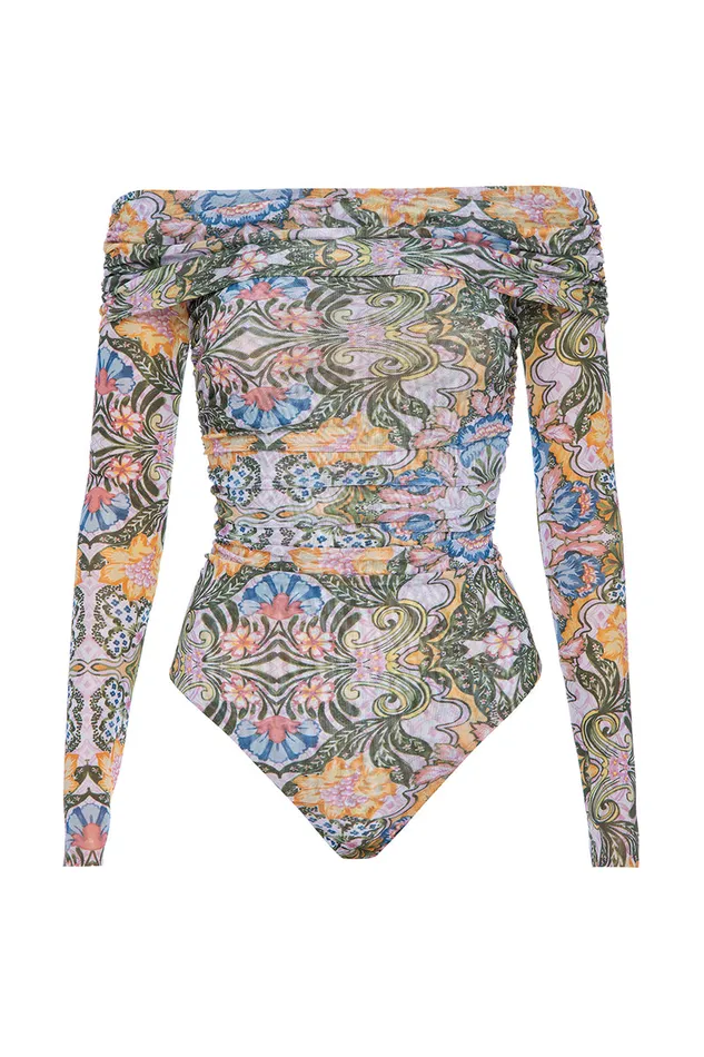Misa Los Angeles Orella Bodysuit Dolce Vita Kaleidoscope Women Tops