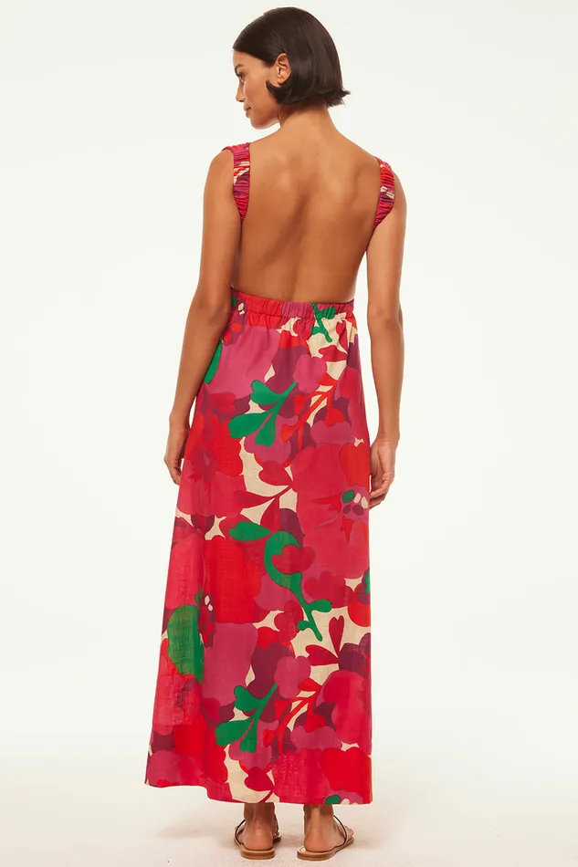 Misa Los Angeles Rosalia Dress Flora Rosada Women Dresses