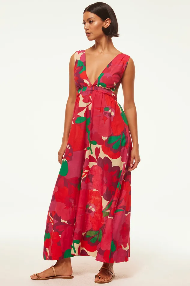 Misa Los Angeles Rosalia Dress Flora Rosada Women Dresses