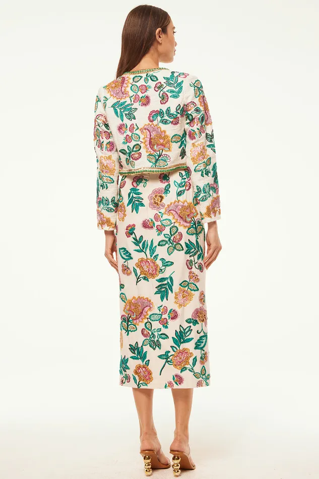 Misa Los Angeles Salima Jacket Malika Paisley Floral Embroidery Women Jackets