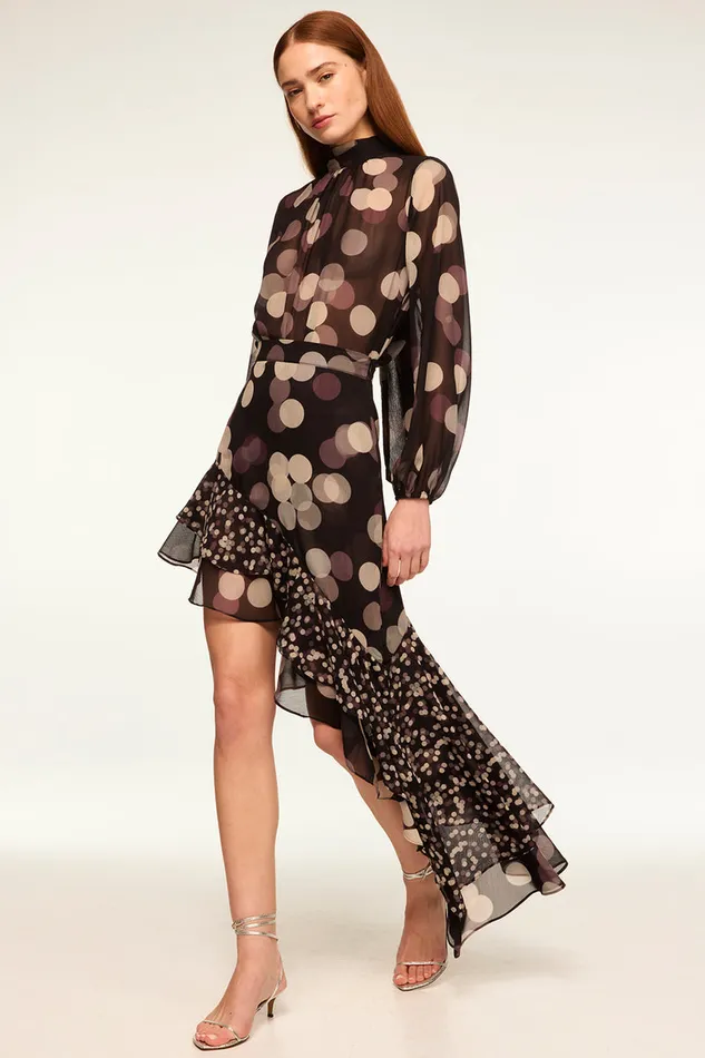 Misa Los Angeles Sky Skirt Polka Dot Mix Women Skirts and Shorts