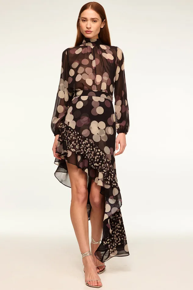 Misa Los Angeles Sky Skirt Polka Dot Mix Women Skirts and Shorts