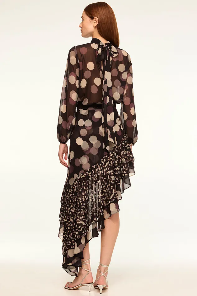 Misa Los Angeles Sky Skirt Polka Dot Mix Women Skirts and Shorts