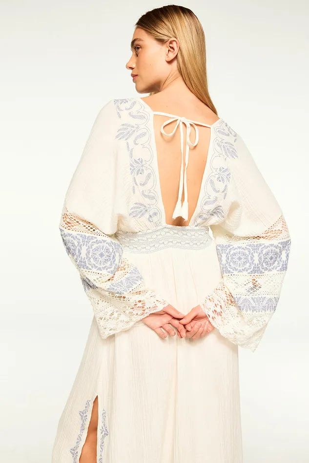 Misa Los Angeles Yulia Dress Ivory Embroidery Women Dresses