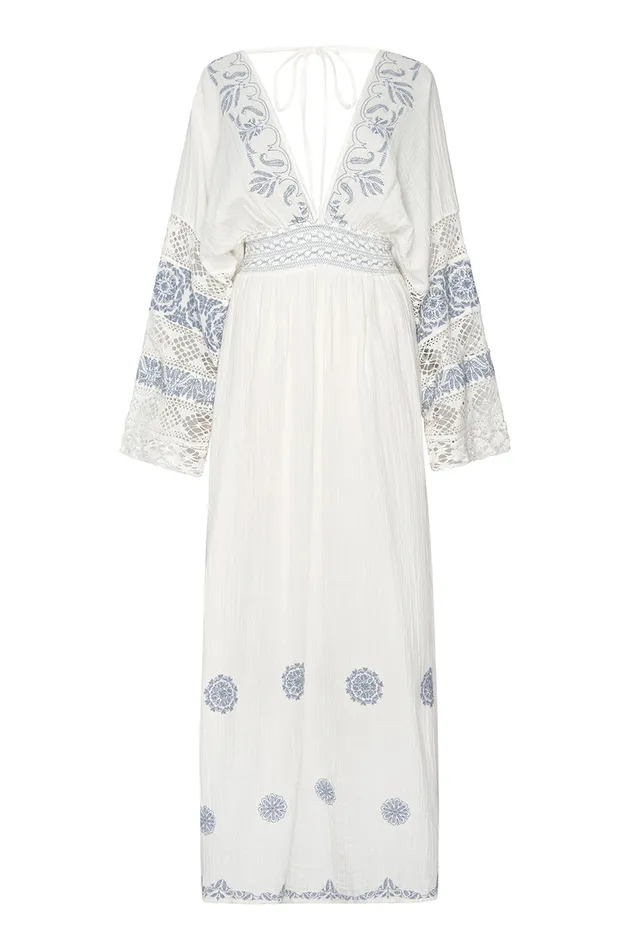 Misa Los Angeles Yulia Dress Ivory Embroidery Women Dresses