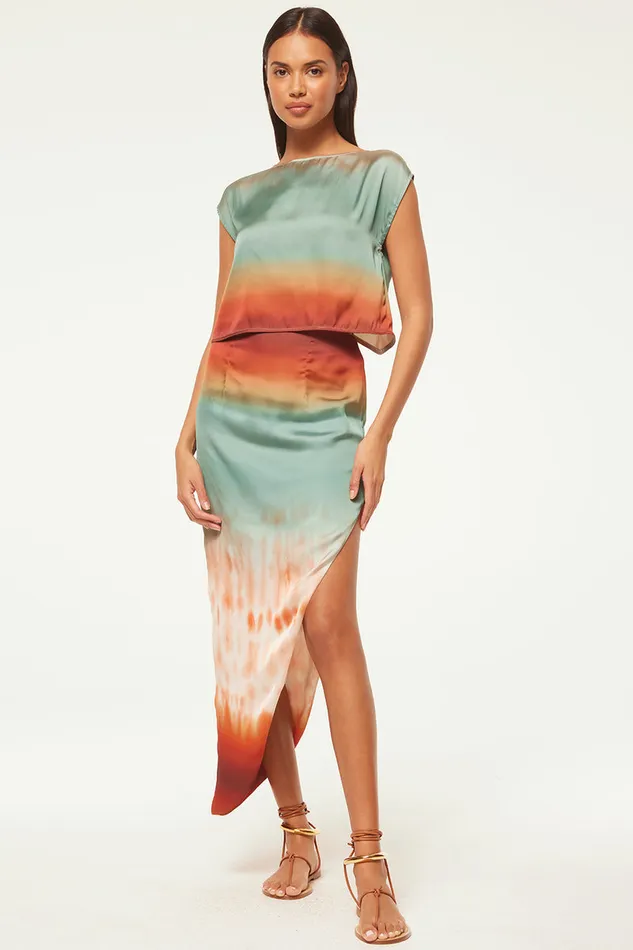 Misa Los Angeles Zenda Top Carnelian Ombre Women Tops