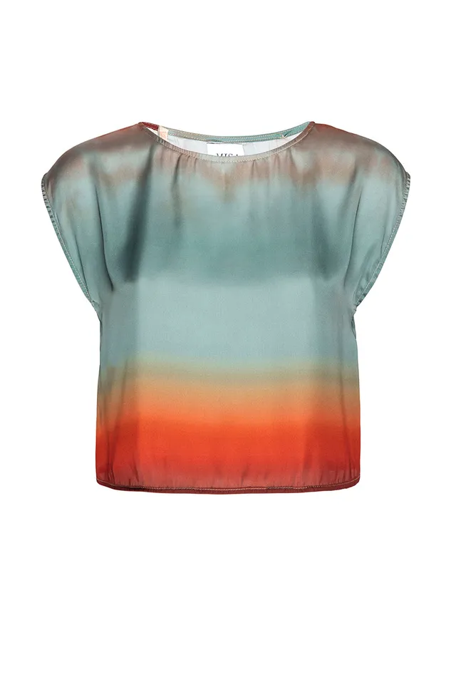 Misa Los Angeles Zenda Top Carnelian Ombre Women Tops
