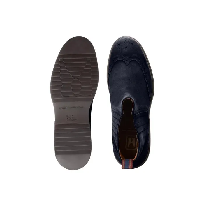 Moreschi Boots Blue Suede Ankle Boot 8211 Men