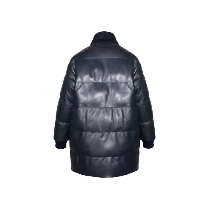 Moreschi Jacket Blue Leather Down Jacket 8211 Women