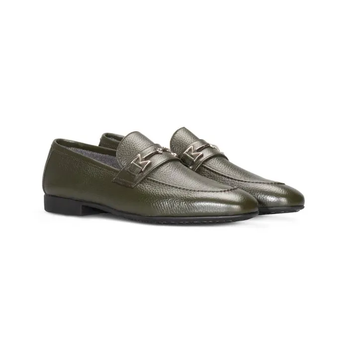 Moreschi Loafers Green Leather Loafer 8211 Men