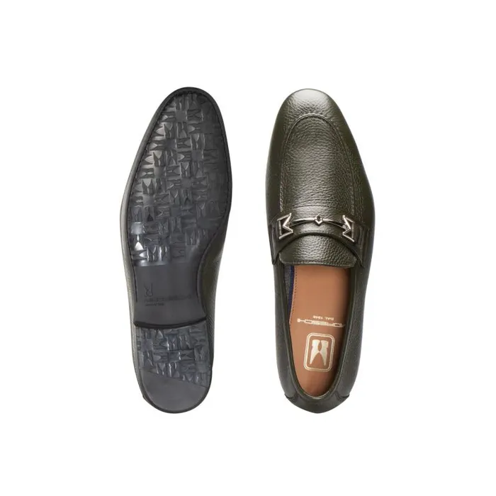 Moreschi Loafers Green Leather Loafer 8211 Men