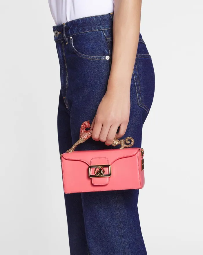 Nano Pencil Cat Bag In Leather And Rhinestones Venusdune Women Lanvin Mini Bags and Clutches Nano Pencil Cat Bag In Leather And Rhinestones Venusdune Women Lanvin Mini Bags and Clutches