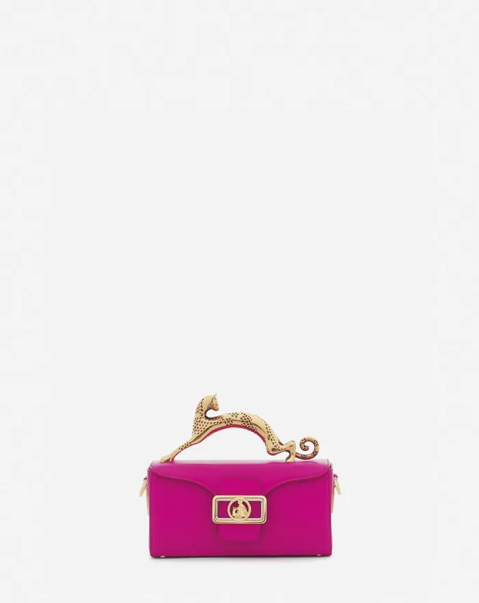 Nano Pencil Cat Leather Bag Fuchsia Women Lanvin Crossbody Bags and Shoulder Bags