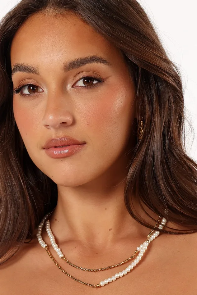Necklaces Remi Pearl Necklace 8211 Gold Gold petalandpup Women