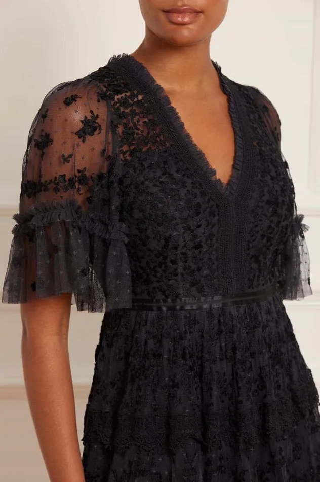Needle and Thread Dresses Araminta Lace Gown Black 8211 Women
