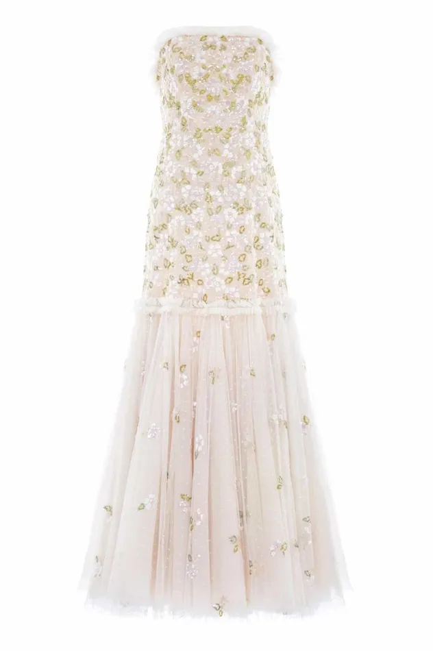 Needle and Thread Dresses Brianna Strapless Gown Champagne 8211 Women