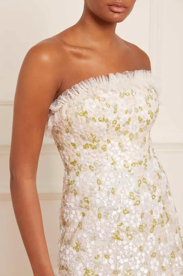 Needle and Thread Dresses Brianna Strapless Gown Champagne 8211 Women