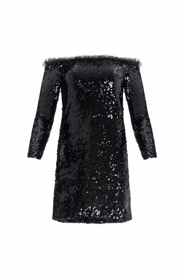 Needle and Thread Dresses Evie OffShoulder Micro Mini Dress Black 8211 Women