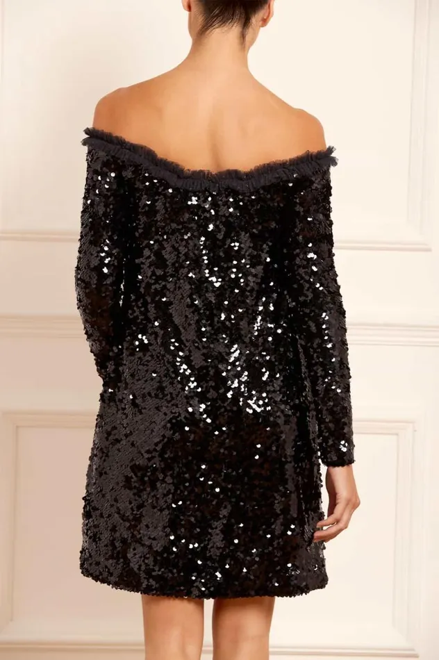 Needle and Thread Dresses Evie OffShoulder Micro Mini Dress Black 8211 Women