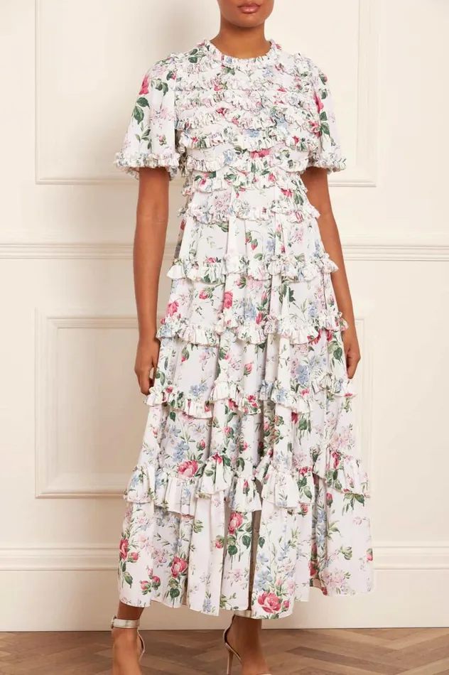 Needle and Thread Dresses Floral Fantasy Crepe Ankle Gown Multi 8211 Women