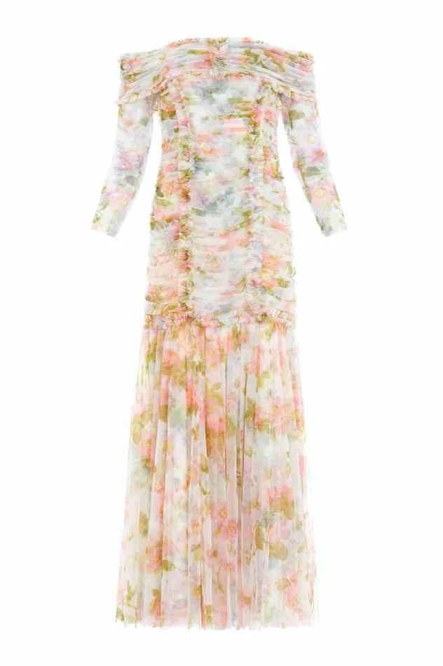 Needle and Thread Dresses Immortal Rose Rouched OffShoulder Gown Multi 8211 Women