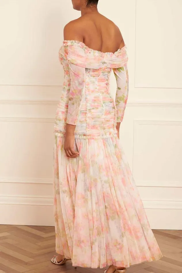 Needle and Thread Dresses Immortal Rose Rouched OffShoulder Gown Multi 8211 Women