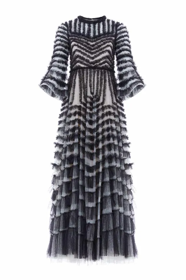 Needle and Thread Dresses La Vie En Rose Round Neck Gown Black 8211 Women