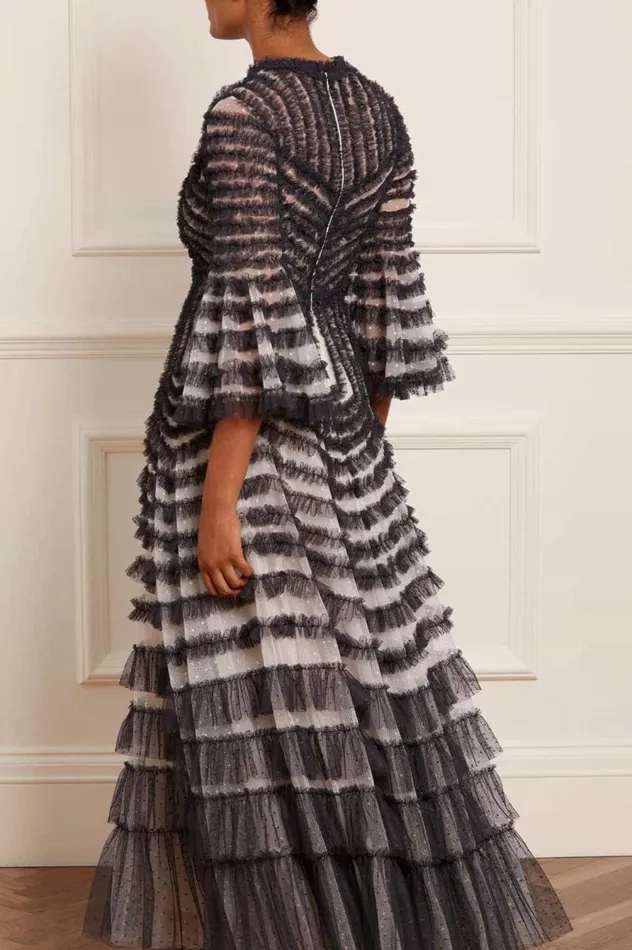 Needle and Thread Dresses La Vie En Rose Round Neck Gown Black 8211 Women