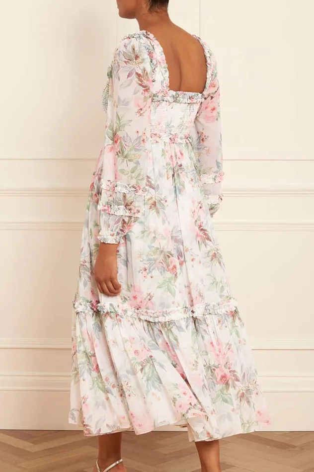 Needle and Thread Dresses Paradise Garden Maria Chiffon Ankle Gown Multi 8211 Women