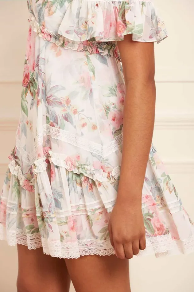 Needle and Thread Dresses Paradise Garden Sonata Georgette Micro Mini Dress Multi 8211 Women