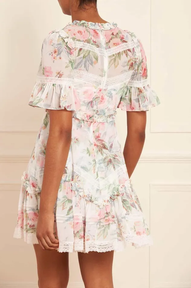 Needle and Thread Dresses Paradise Garden Sonata Georgette Micro Mini Dress Multi 8211 Women