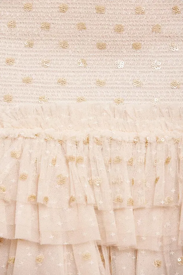 Needle and Thread Dresses Polka Dot Smocked Micro Mini Dress Champagne 8211 Women