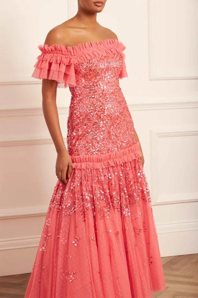 Needle and Thread Dresses Regal Rose OffShoulder Gown Pink 8211 Women